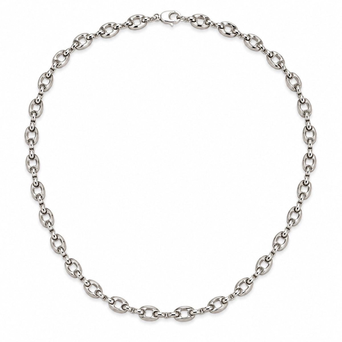 Silver-Tone Mariner Link Chain Necklace, 22 Inch