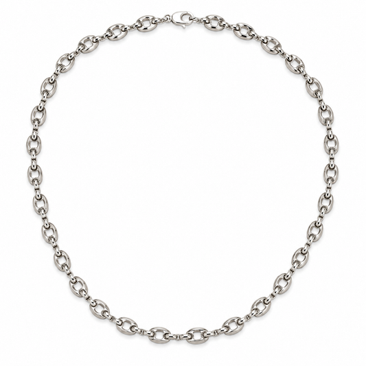 Silver-Tone Mariner Link Chain Necklace, 22 Inch