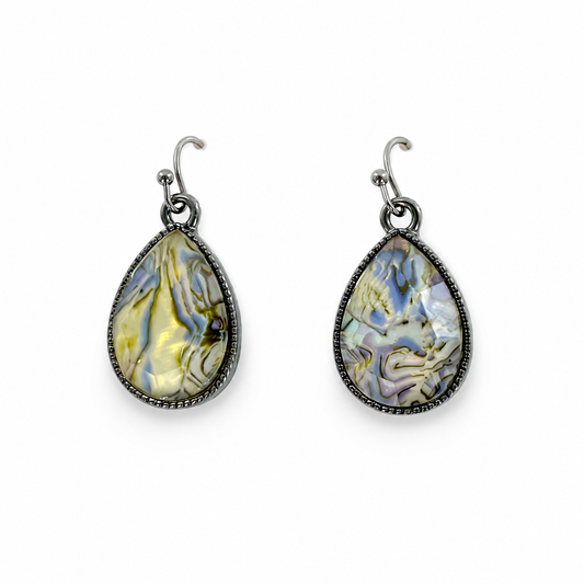 Marbleized Teardrop Earrings
