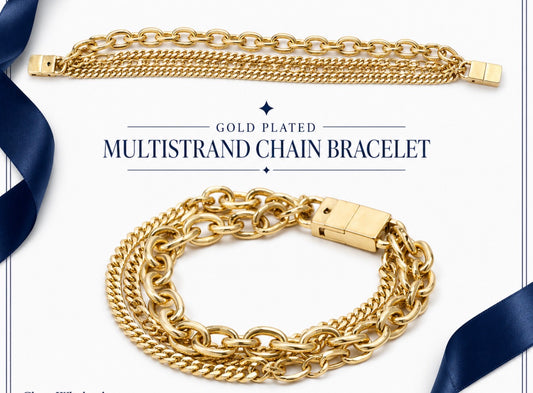 Chain Trio Bracelet - Gold Plated